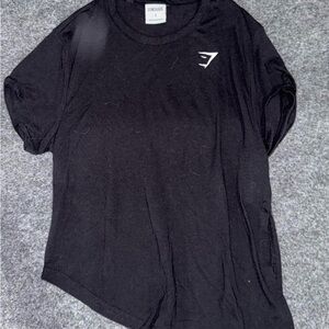 Gymshark Black Crewneck Tee with White Label